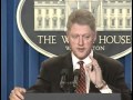 Welfare Reform Press Statement: Bill Clinton Press Conference (1996)