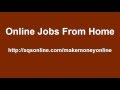 Online Jobs From Home