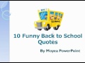 10 Funny Back to School Quotes